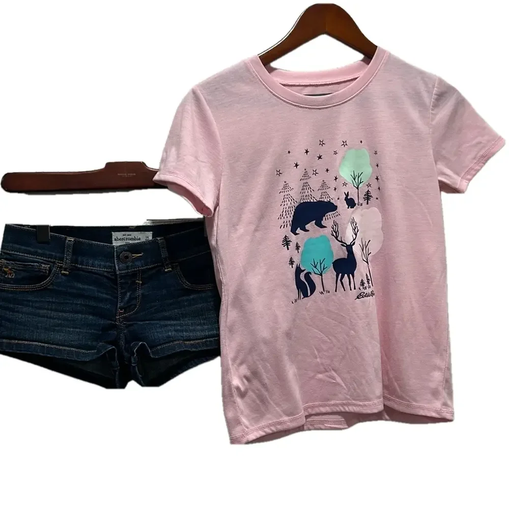 🌳 Abercrombie kids & Eddie Bauer girls set size 14 GUC… pink and blue